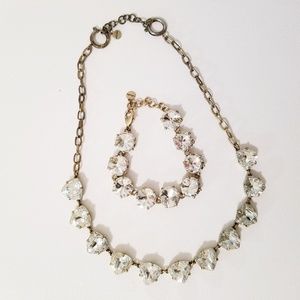Stella & Dot rhinestone gem necklace and bracelet